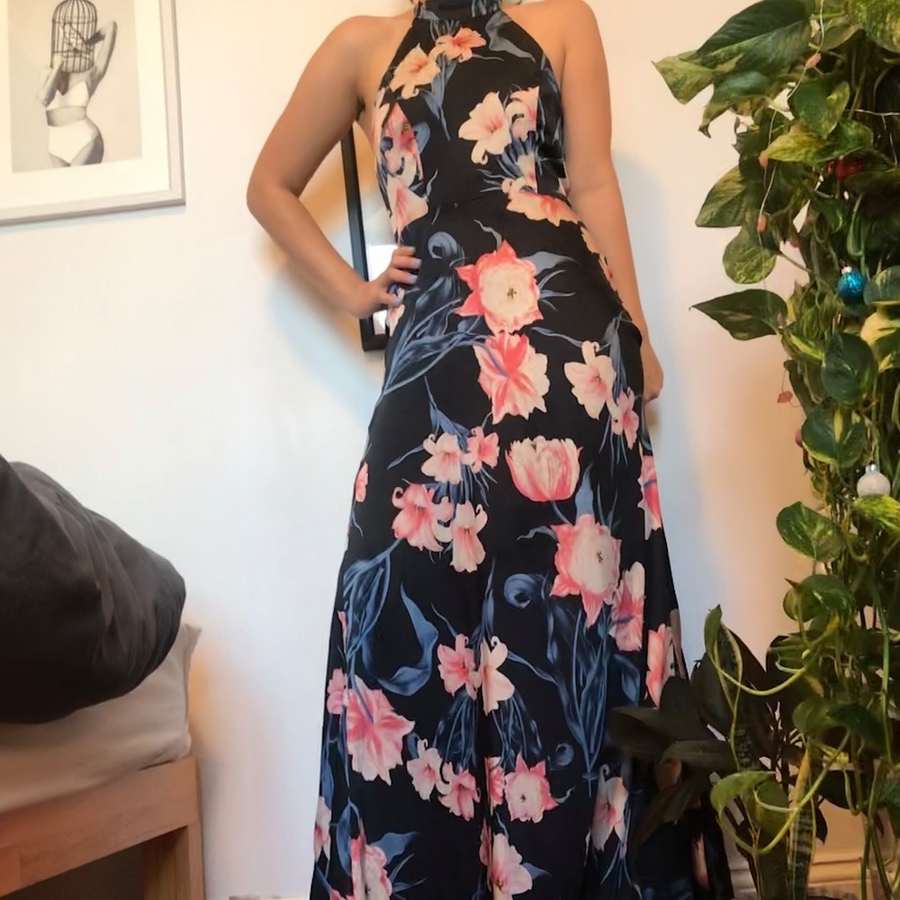 LuLu Dress Blue Floral Maxi
